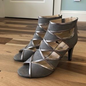 Gray Diamond Cut Heels